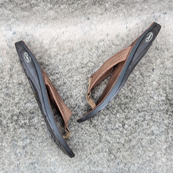 Chaco Classic Leather Thong Flip Flop Sandal Brown Women's 7 - Picture 7 of 11